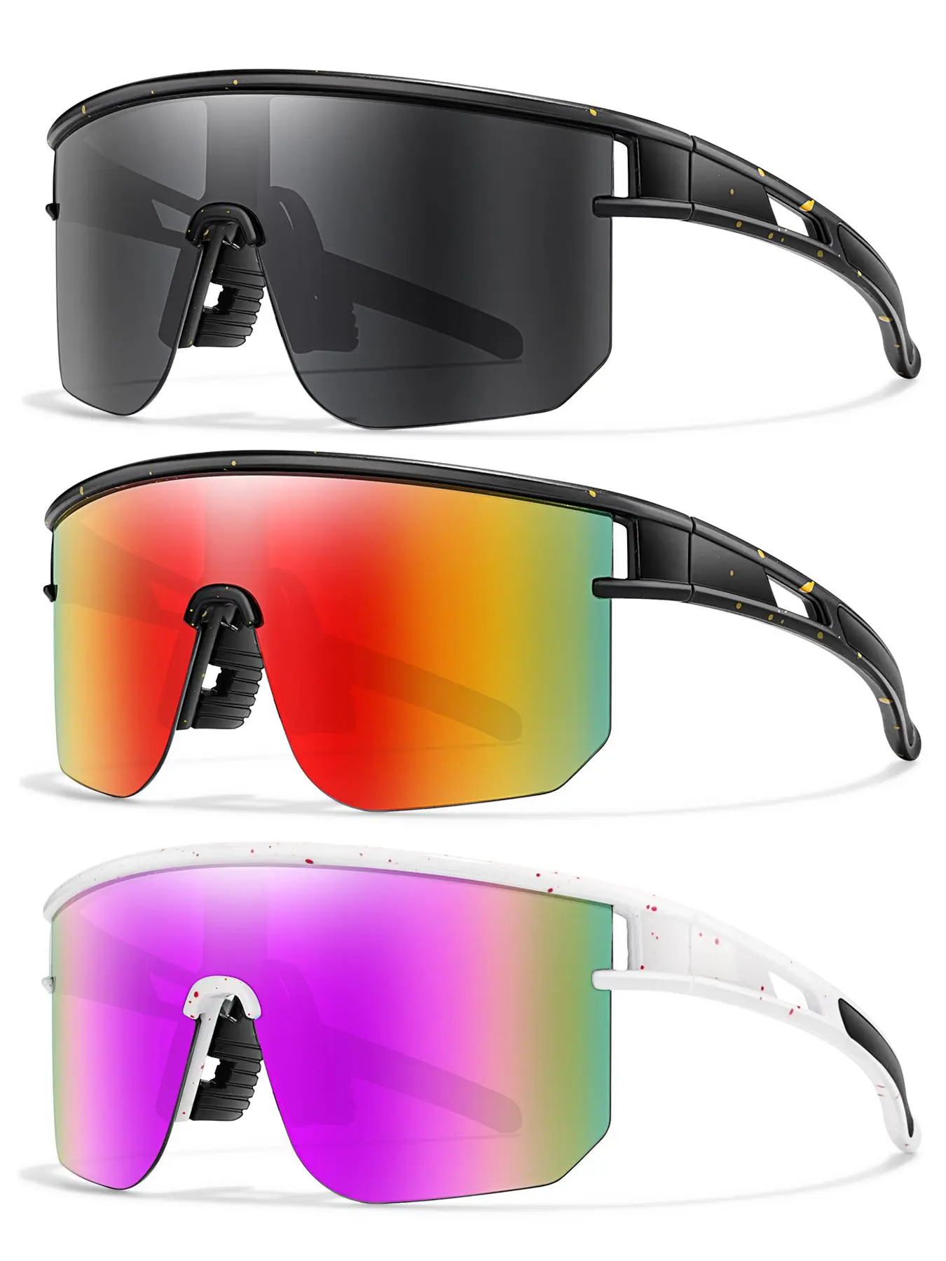 Kids Flat Top Outdoor Sports Sunglasses, Unisex Design Tinted Mirrored Lens, Windproof Glasses for Baseball  Cycling Hiking Fishing Travel Vacation Beach