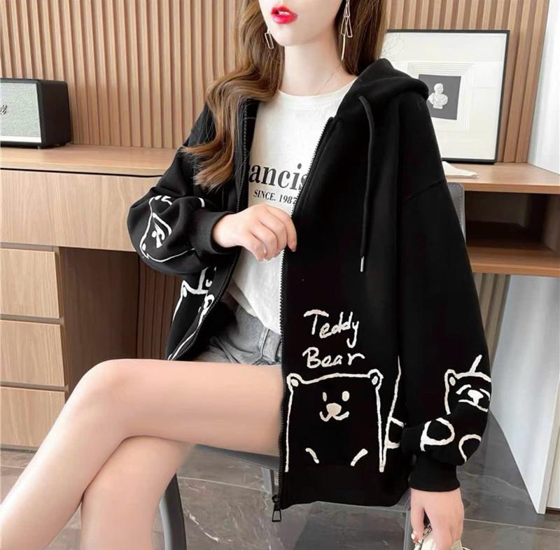 ÁO HODDIE THỜI TRANG HÀN QUỐC THU ĐÔNG VẢI NỈ 2 LỚP SIÊU XỊN THỜI TRANG MỚI Hoodie Nữ Top Women