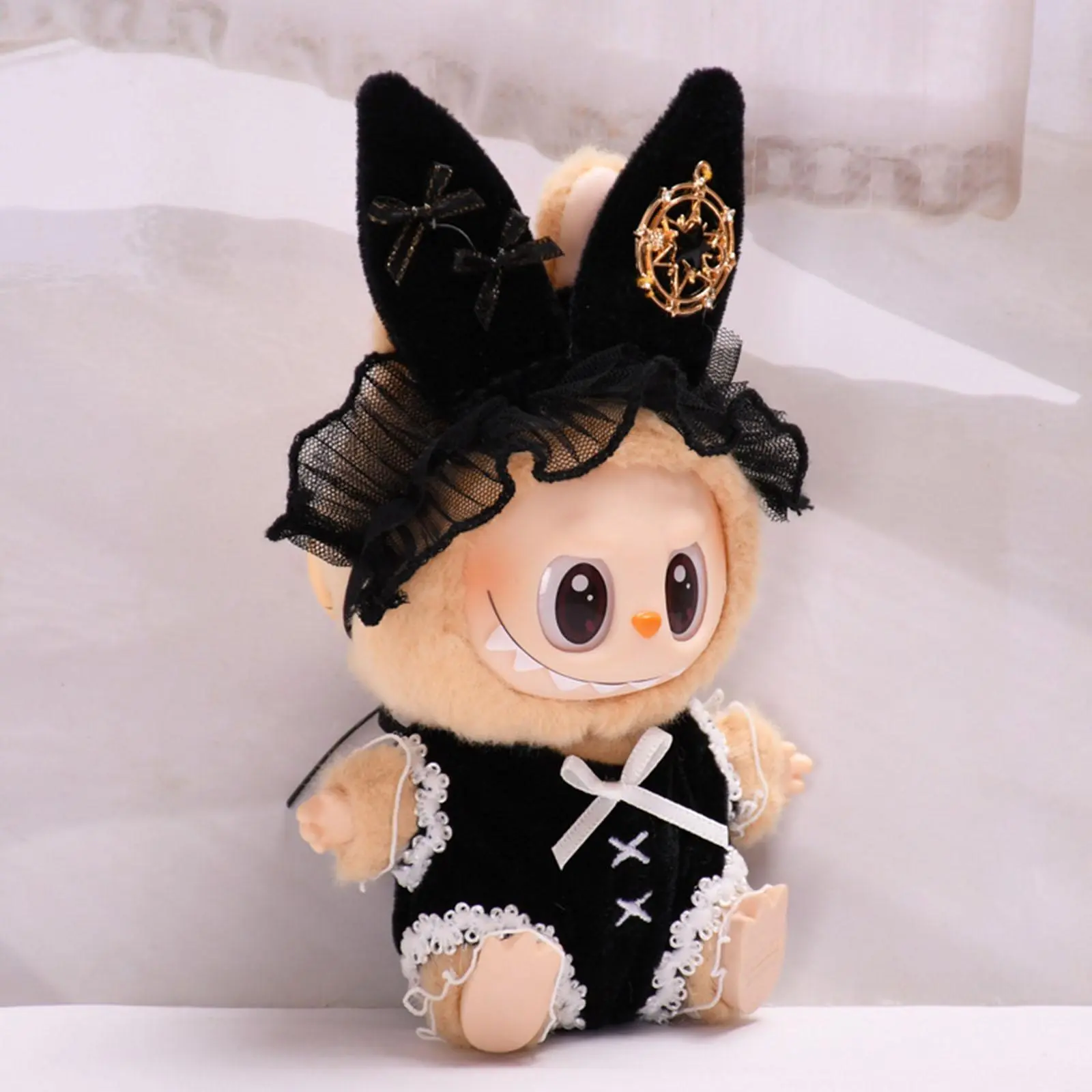 2Pcs Fashion Dolls Bunny Girl Bodysuit, Miniature Clothes with Headband Accs for 10-15cm Dolls, Girl Dolls Dress up