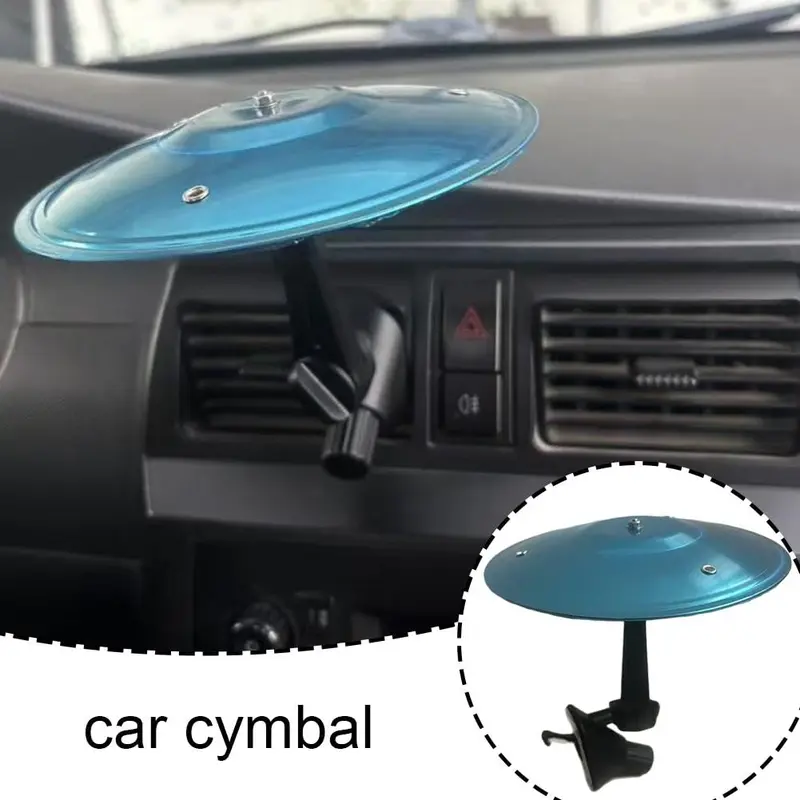 Car Drum Cymbal Air Vent, Fun Music Gadget for Drivers & Drummers, Easy Install On Dashboards & Vents, Crisp Metallic Sound, Gift for Road Trips & Music Lovers, Adjustable 6