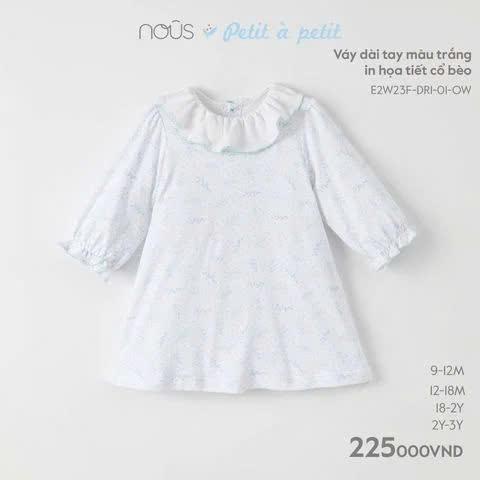 [KOL] Set váy Nous dành cho bé gái chất liệu thoáng mát từ 9 tháng đến 3 tuổi