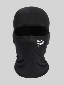 Pasamontañas con Estampado de Cara Sonriente Maliciosa, Mascarilla Facial Transpirable, Mascarilla Completa, Accesorios de Ropa Deportiva y para Exteriores para Ciclismo y Deportes al Aire Libre