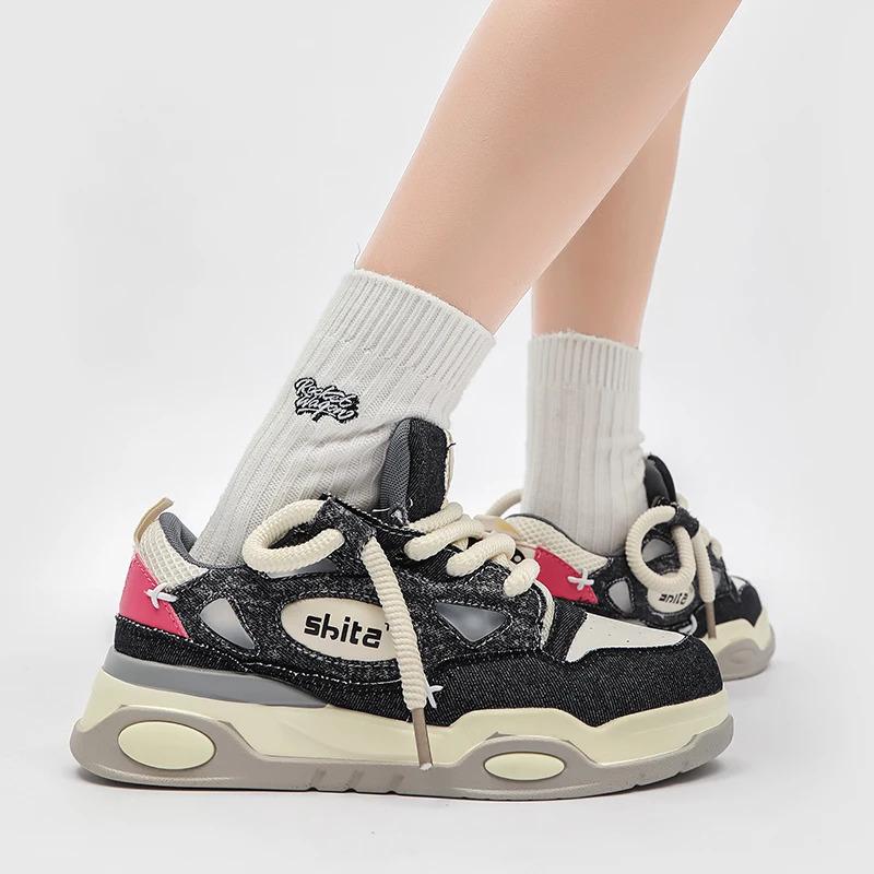 Låg MOQ Anpassa Herr Mode Casual Sneakers Kanin Denim Läder Platta Skateboarding Löpning Promenadskor för Herrskor Pojke_voghion.com