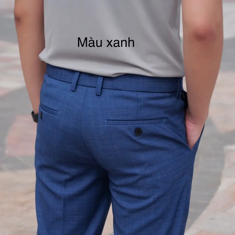 Quần âu nam kẻ cao cấp, có chun cạp Menswear 6