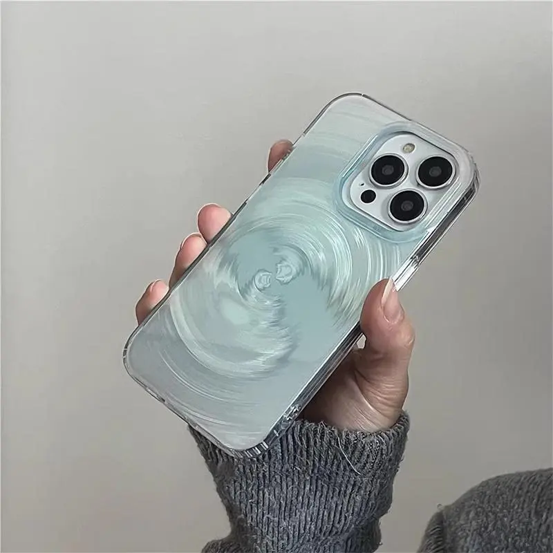 Mixed Color Swirl Pattern Phone Case, Decorative Phone Protector Cover, Phone Accessories Compatible with iPhone 11 12 13 14 15 16 Pro Max, Casing 5