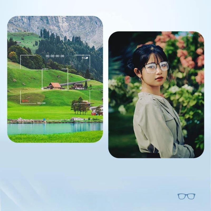 2025 Smart Glasses Bluetooth  Automatic Noise Reduction 3D Anti Blue Light Half Frame Bluetooth Glasses Call Music Smart Glasses - Image 5