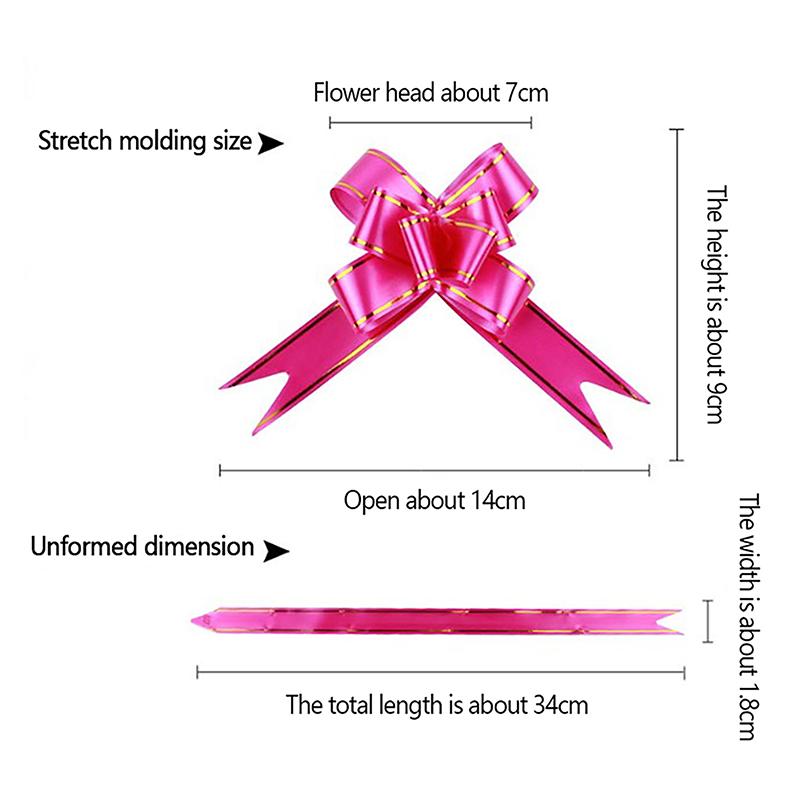 Product Introduction of 20 Pcs Ribbon Pull Bows Gift Knot Ribbon Wedding Gift Decoration Gift Wrapping Bows Packing Car Decor 30