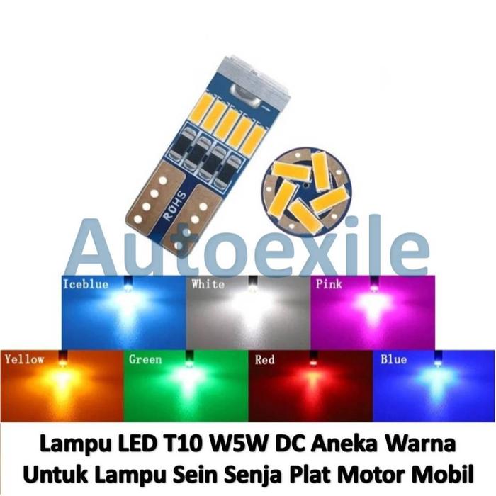Gambar Lampu LED T10 W5W DC12V 15 SMD Diam Kota Plat Interior Mobil Senja Sein Motor Warna Biru Es Ice Blue Hijau Kuning Merah Pink Putih - Biru dari Autoexile Kota Medan 3 Tokopedia