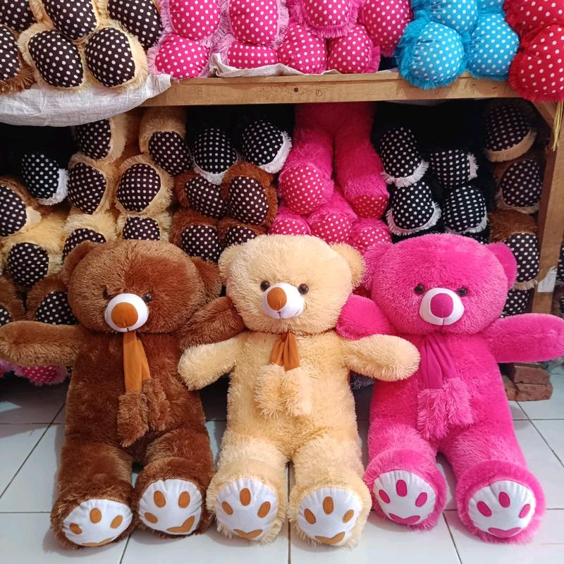 boneka teddy bear syal telapak 75cm 1