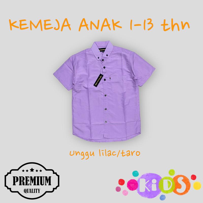 TERBARU!!! Kemeja Anak Laki Laki Umur 1-13 Tahun Kemeja Polos Lengan Pendek Premium Kemeja Polos Anak Laki Laki Terlaris 2024 2