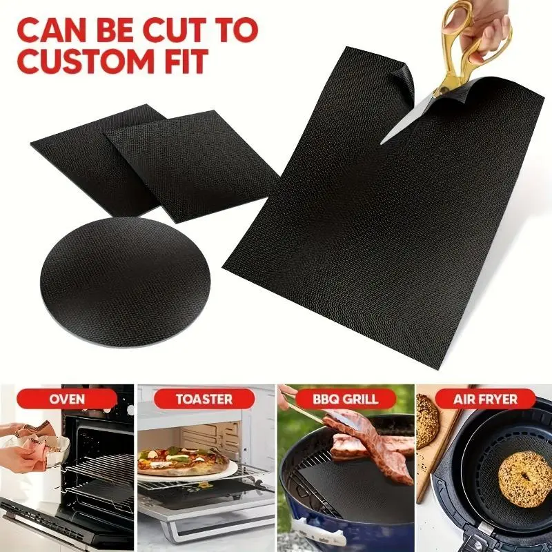 Reusable Non-stick Baking Mat, 8 Counts/set Durable Baking Mat, Baking Sheet Liner, Baking Mat for Oven, Gas Oven, Kitchen Baking Supplies 3