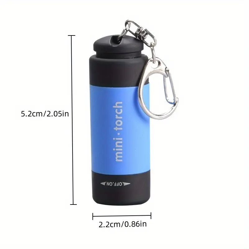Mini LED Flashlights 2-Pack, Portable Multi-Function USB Rechargeable Lights for Decoration, Non-Waterproof Nickel Battery Powered Torch, ≤36V Operation with 55mAh Capacity - Keychain Included
