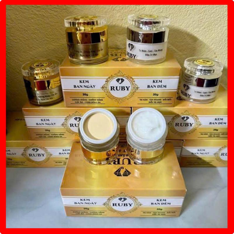  Kem ruby mẫu mới 20g ngừa nám tàn nhang mụn dưỡng trắng da 