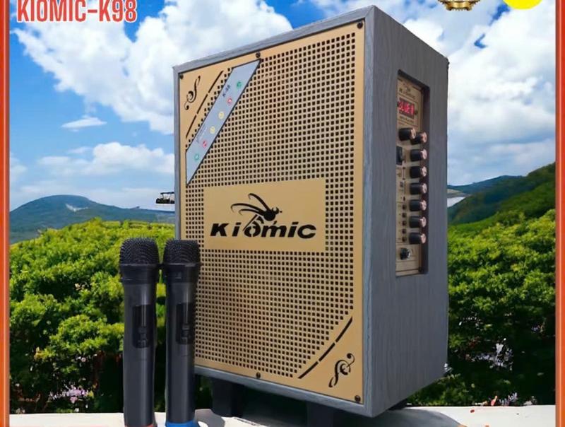 Loa BlueTooth Karaoke Chuyên Nghiệp K98 kem 2 mic Củ Loa Nghe Nhạc 
