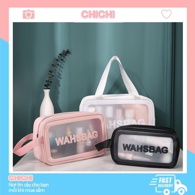 Túi đựng mỹ phẩm WASHBAG trong suốt đựng đồ trang điểm đồ cá nhân chống thấm nước ChiChi TCN01