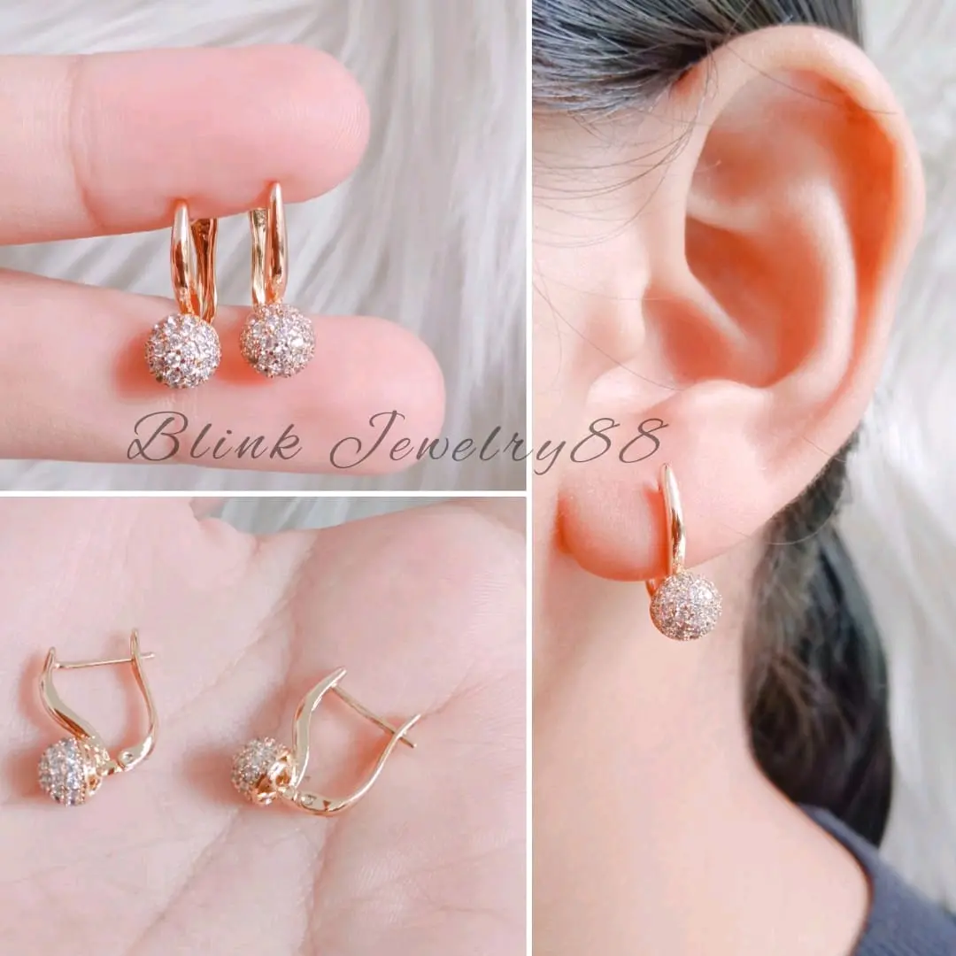 Anting Klip Titanium Model Bola Bola Cantik