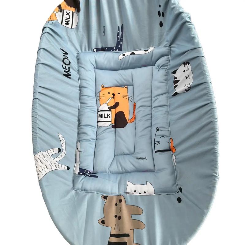 Ga bọc nôi . Nệm lót nôi tre cho BÉ . Nệm cotton thoáng mát Voi Thun Nhộng Chũn( Chưa bao gồm nôi tre )