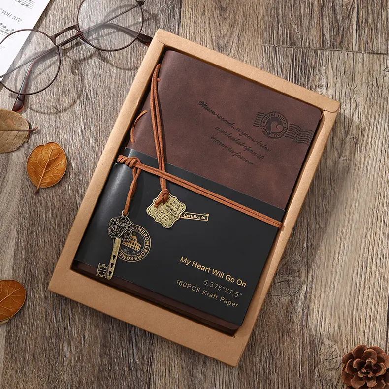 Sổ Tay Bìa Da - Nhật kí Bìa Mềm Phong Cách Vintage Giấy Kraft - Làm bullet journal 2