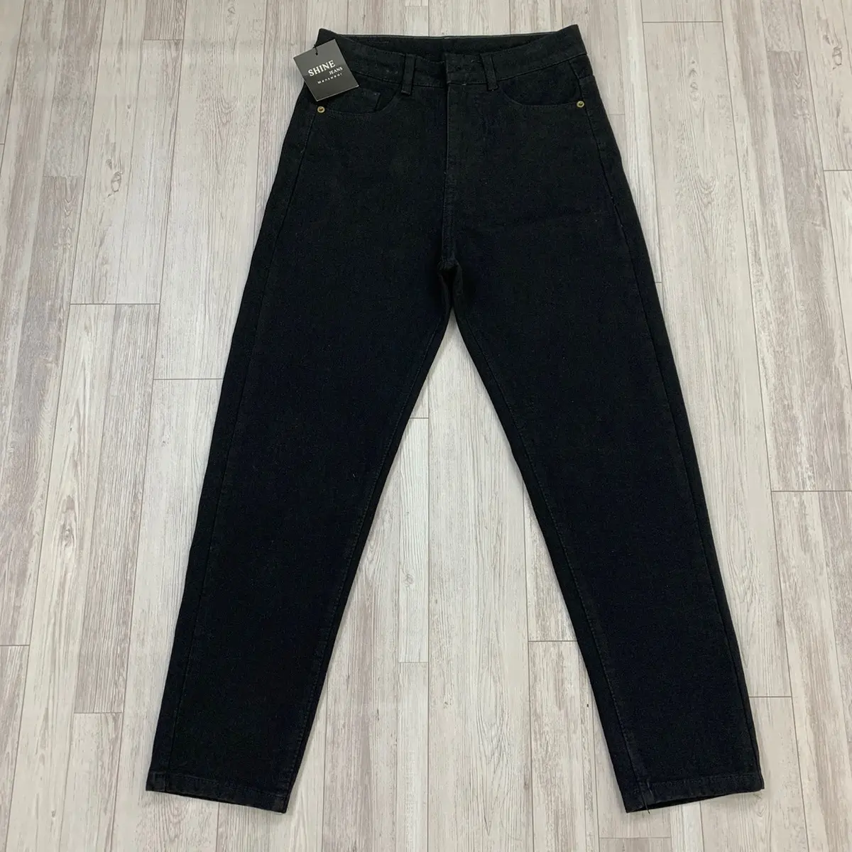 Quần baggy cạp cao màu đen Menswear Pants Nam Menswear Pants Có Túi Jeans  thường thông thường có thể giặt máy