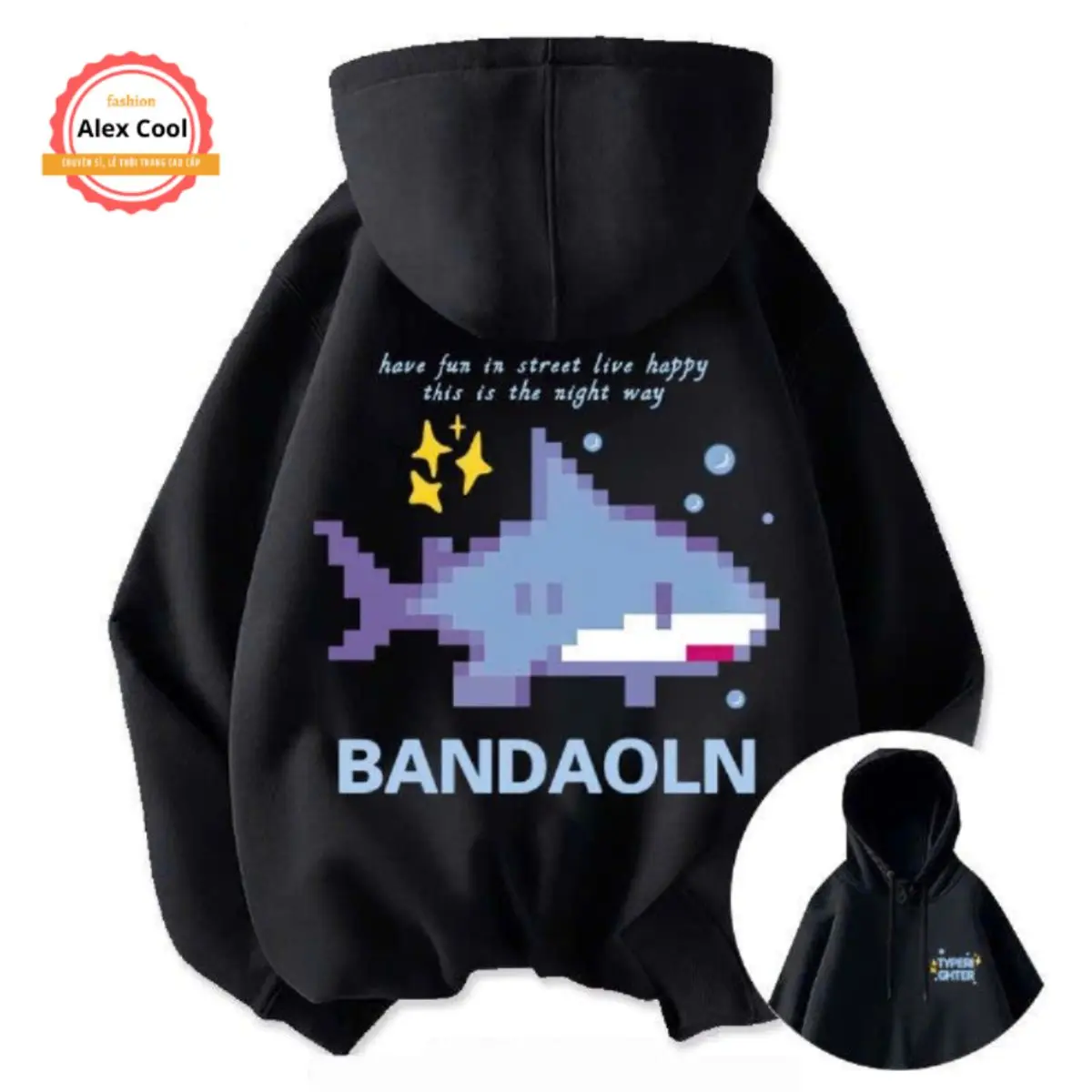 Áo hoodie nam unisex dày dặn form rộng chất nỉ bông có mũ trùm đầu - Alex Cool HD022