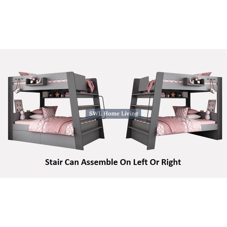 Lu Modern Double Decker Bunk Bed For Kids Adults Queen Bunk Bed With Drawer Mattress Set High Quality Wood Structure 6