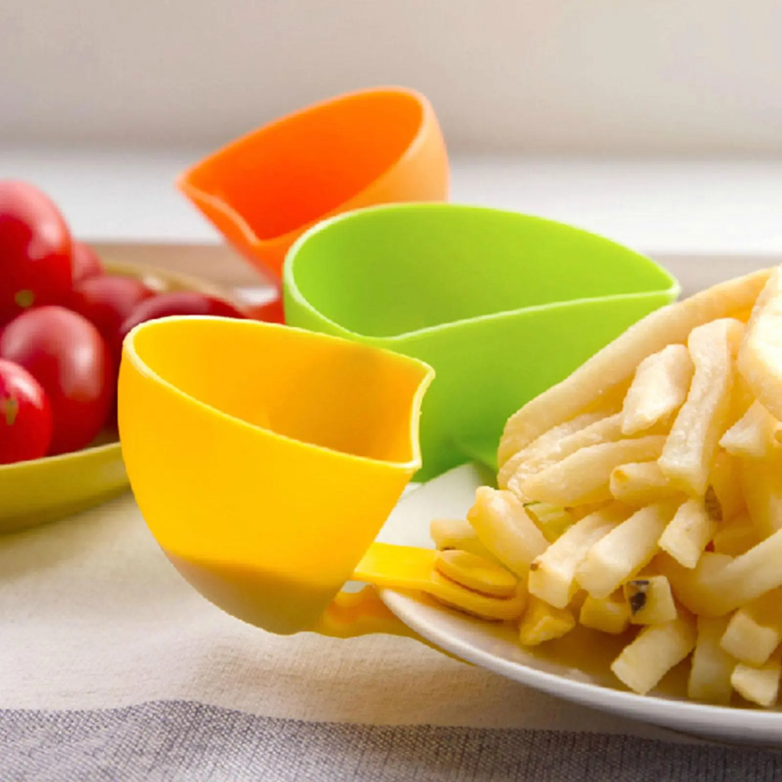 Kitchen Dining Table Plastic Salad Bowl Seasoning Bowl Can Sauce Partner Clip Bowl Seasoning H3W7