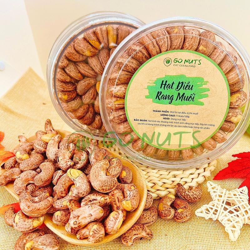 Hạt điều Xếp Hoa size A Cồ VIP hạt to đều thơm béo GO NUTS hộp 500g, hạt mix ngũ cốc dinh dưỡng