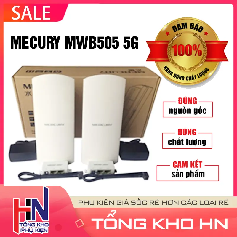 Mercury 5Ghz Bộ thu phát không dây cho camera IP Mercury 5Ghz(5km) MWB505