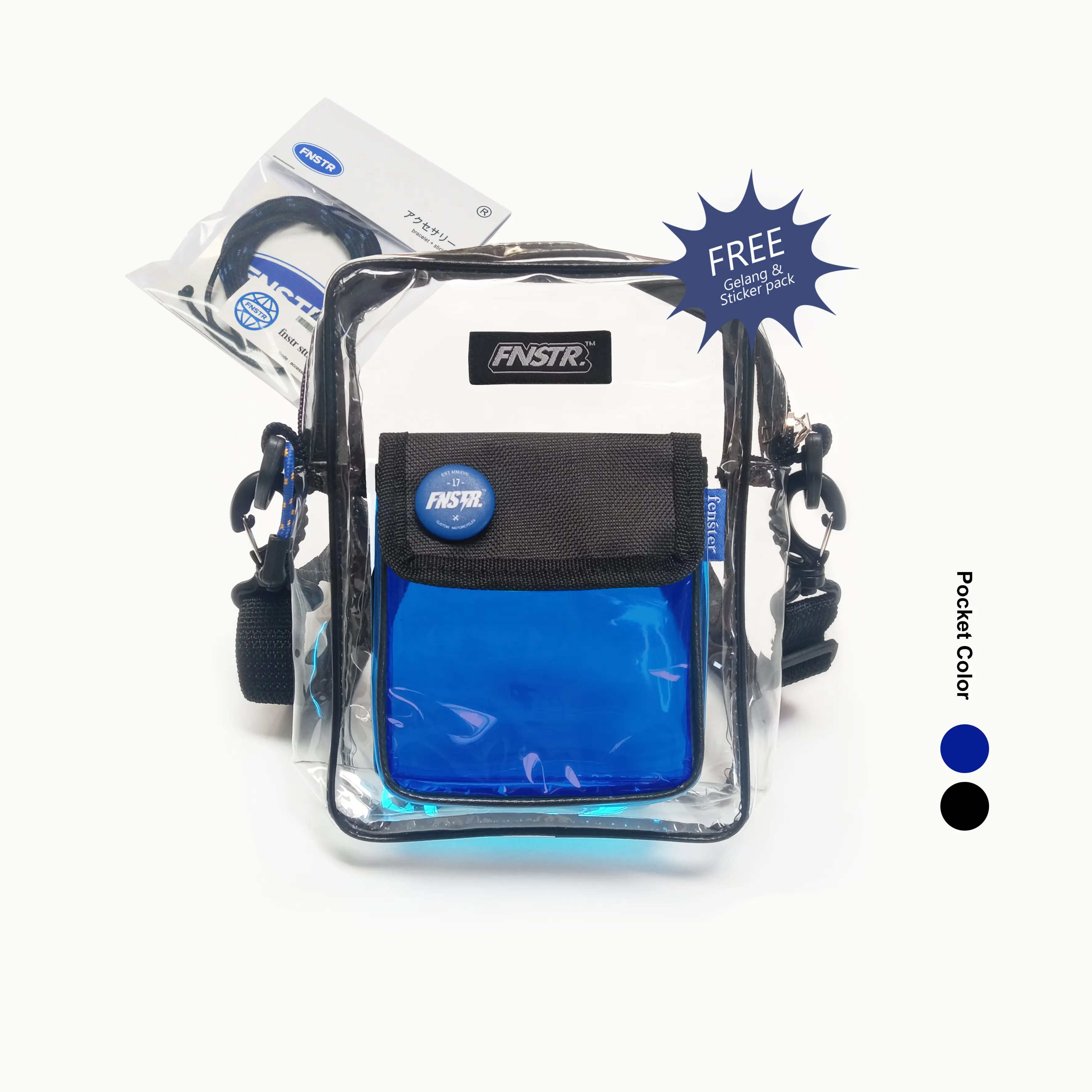 Sling bag Transparan - Tas Selempang Mika fenster studio - Tas Tahan Air