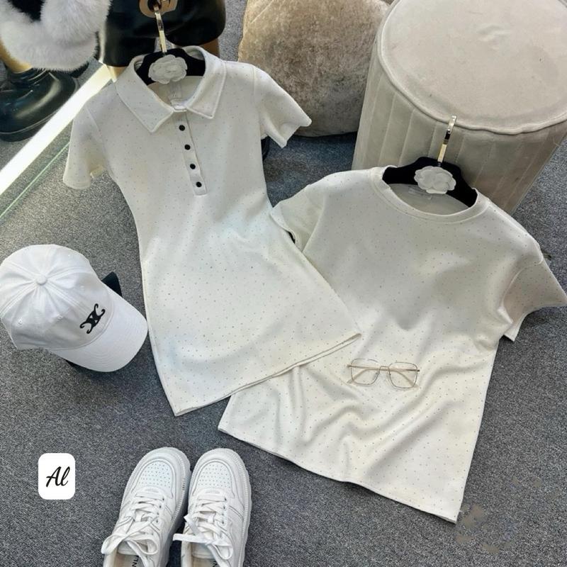 Áo đôi nam nữ đính đá xinh 2 size s và m 6