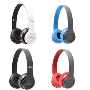 P47 Headphone Bluetooth Gaming Headset Wireless Sport Earphone Murah Hifi Handsfree Bando Bass