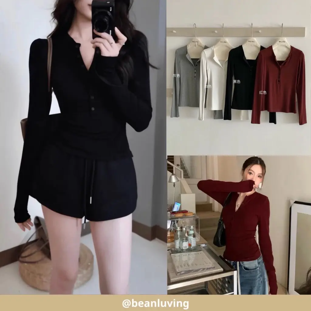 beanluving | ÁO THUN MỎNG CO GIÃN CÚC DỌC CHUẨN TAG WG.WE mã 9645