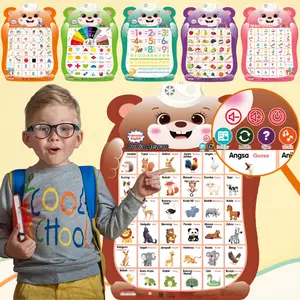 Anak-anak Audio Awal Pelajaran Dinding Gambar Suara Teka-teki Mainan Bilingual Wallpaper Dua Bahasa