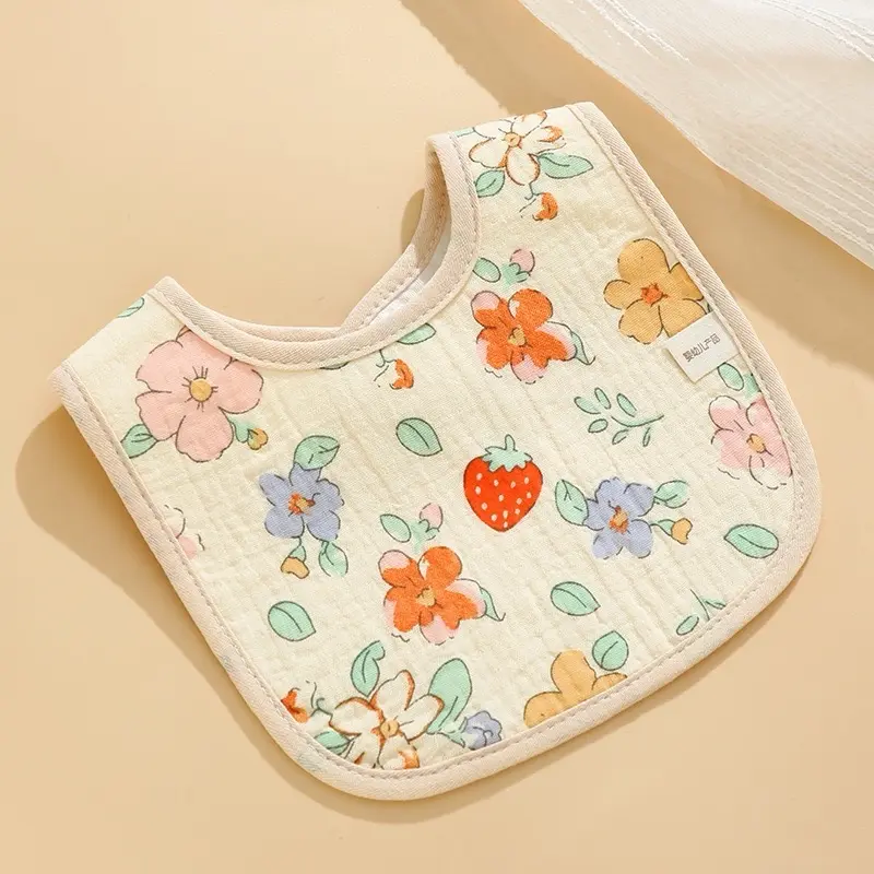 [yếm vuông] Combo 5 yếm vuông chống thấm chất xô muslin cho bé yêu. Voi khăn  choàng 5