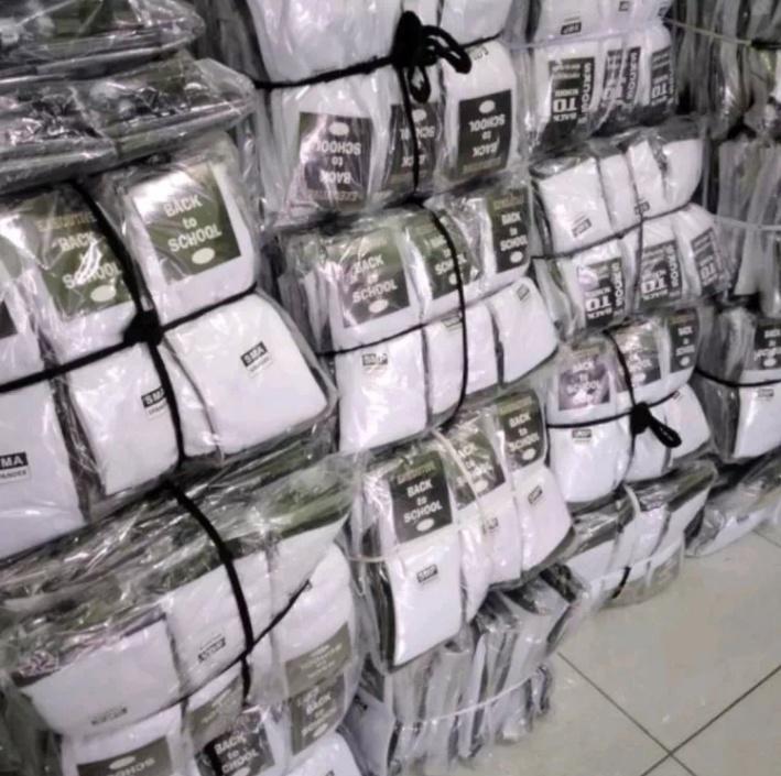 ( Set isi 6 & 12 Pasang ) Kaos Kaki Sekolah Hitam Putih Pria Wanita SD, SMP, SMA  - Fashion, Anak, Pendek Lembut Nyaman Dewasa Kantor Kerja Remaja Motif Katun 5