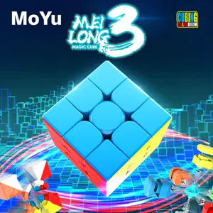 Mainan bayi 3X3X3 Moyu Meilong Magic Cube Stickerless Puzzle Cubes Professional Speed Educational Games for Children