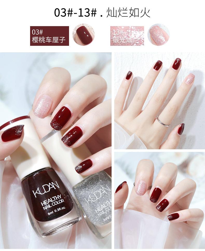 Product Introduction of Sơn Móng Tay Không Nướng, Nhanh Khô, Lâu Trôi, Không Lột, Không Thấm Nước, Màu Trắng, Không Rách 17