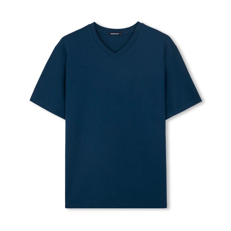 Áo thun cổ tim big size 100% Cotton interlock 250gsm GEMME MEN 55 - 150kg chuẩn form Unisex 6