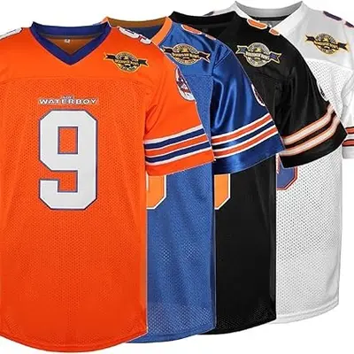 Jersey Men The Waterboy Bobby Boucher Bourbon Bowl Mud Dogs Jersey