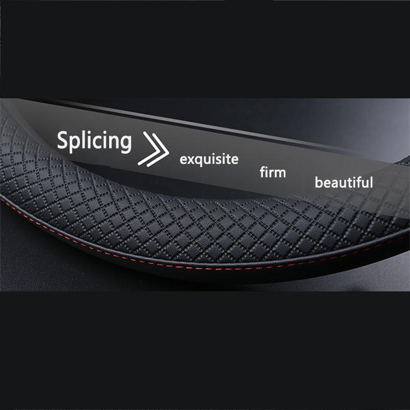 Product Introduction of 38CM/Hyundai Elantra Grand Starex Santa Fe Sonata Tucson Matrix Accent color matching breathable and anti-slip high-end steering wheel cover suitable for all seasons 4