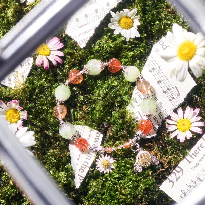 Sản Phẩm Mới _Vòng Tay Thiết Kế Nữ Riches Realm Đá Watermelon Kunzite Đá Mặt Trời SP007360 Gypsy.lala