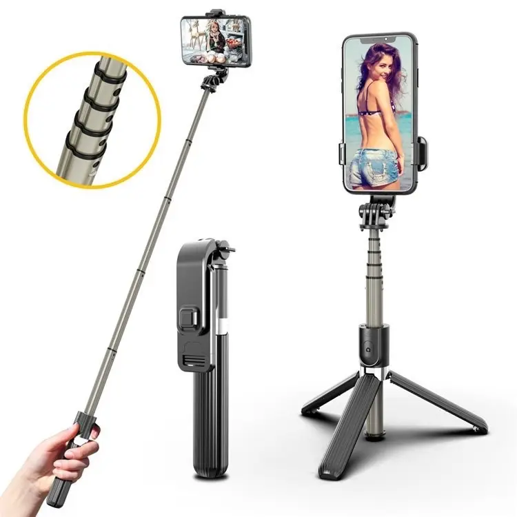 Portable Wireless Remote Long Tripod S03 Flexible Selfie Stick (S03)
