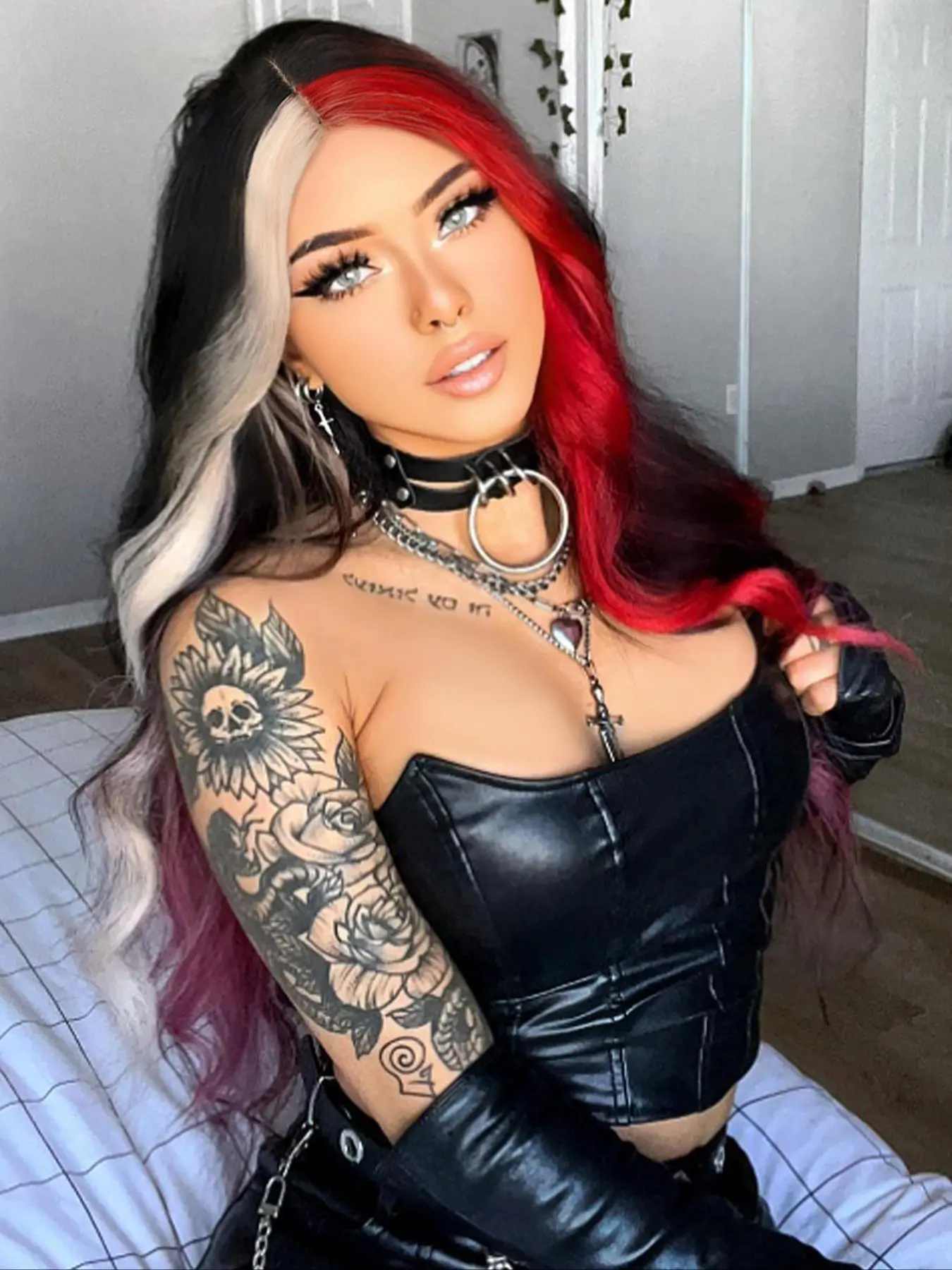 30 Inch Long Wavy Wigs with Money Piece Highlight, Natural Fluffy Wigs without Bangs, Synthetic Full Machine Wigs for Party, Daily Use