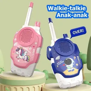 Walkie Talkie Nirkabel Anak Jarak Jauh 300 Meter Edukasi Mainan Telepon 2pcs Hadiah Anak-anak ready