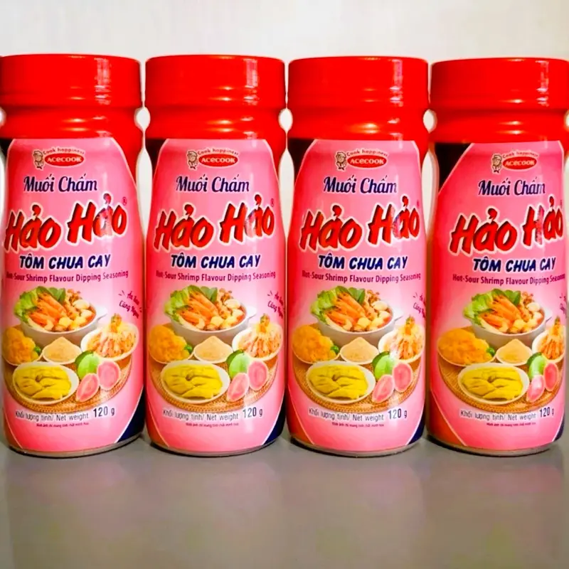 combo 4 lọ Muối chấm Hảo Hảo tôm chua cay ( mẫu mới - ngon hơn ), bột chấm siêu ngon huyền thoại nâng tầm mọi món ăn 3