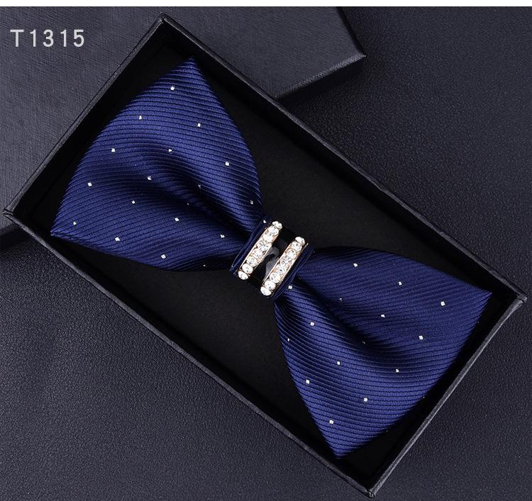 Product Introduction of 6*12cm Red Navy Blue Black Bow Ties Butterfly Banquet Polka Dot Floral Bowtie Accessories Double-layer Jacquard Business Gift Wedding for Men 21