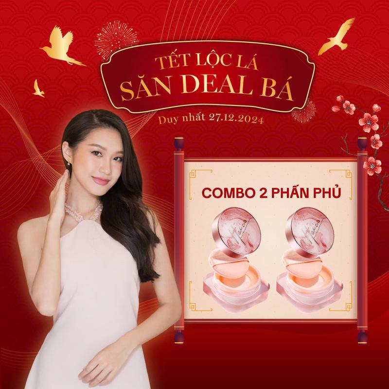 COMBO 2 HỘP PHẤN PHỦ  BỘT MỎNG NHẸ HEXZE 7g