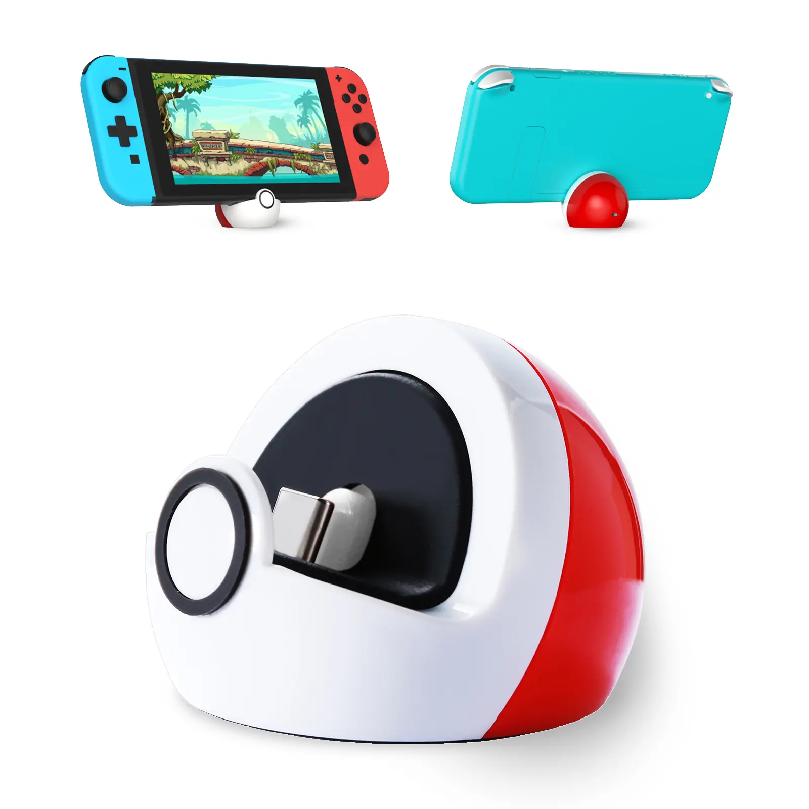 Portable Cute Charging Stand Compatible with Nintendo Switch/Switch Lite/Switch OLED with TYPE-C Port