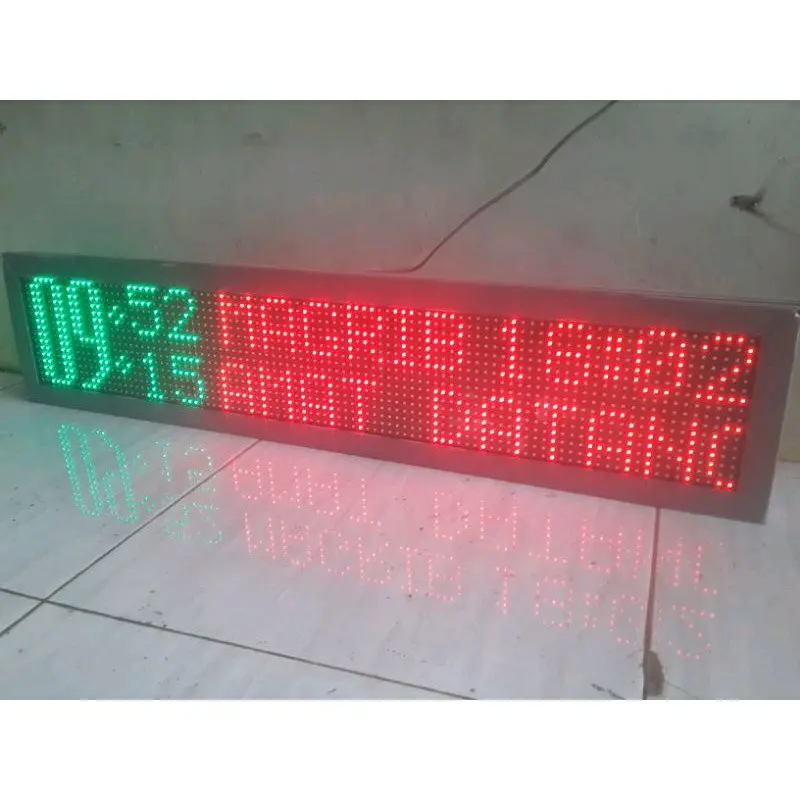 jam digital masjid running text single colour 100x20cm