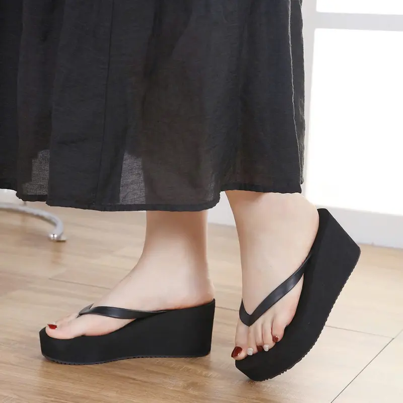 DÉP KẸP XỎ NGÓN QUAI TRƠN ĐẾ XỐP MỊN CAO CẤP MŨI TRÒN ĐẾ CAM 7CM 2